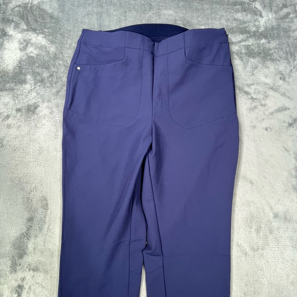 RLX Ralph Lauren Pants Womens Size 6 Royal Blue Eagle Stretch Golf Pants Wicking - Picture 2 of 10